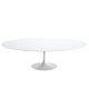 Knoll Saarinen Large Oval Dining Table 244cm in White Laminate — packshot