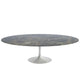 Knoll Saarinen Large Oval Dining Table 244cm in Brown Emperador Marble — packshot