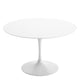 Knoll Saarinen Round Dining Table D120cm in White Laminate, White Base — packshot
