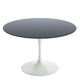 Knoll Saarinen Round Dining Table D120cm in Black Laminate, White Base — packshot