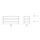 Fantin Frame High Kitchen Storage Table 188cm dimensions