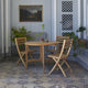 Skagerak Selandia Table D94cm and Selandia Outdoor Dining Chair and Armchair — lifestyle