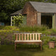 Skagerak Cadence Outdoor Bench in Untreated Teak — lifestyle
