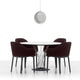 Vitra Softshell Armchair — studio, with Vitra Cyclone Dining Table