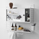 String System Cabinet Mirror Sliding Doors in White — lifestyle, bathroom