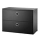 String System Chest of Drawers in Black Stained Ash 58cm — packshot