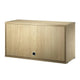 String System Cabinet Flip Door in Oak (Clear Lacquer) W78cm — packshot