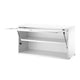 String System Cabinet Flip Door in White Lacquered W78cm — packshot, open