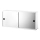 String System Cabinet Mirror Sliding Doors in White — packshot