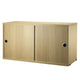 String System Cabinet Sliding Doors in Oak (Clear Lacquer) — packshot