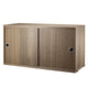 String System Cabinet Sliding Doors in Walnut (Clear Lacquer) — packshot