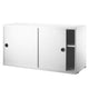 String System Cabinet Sliding Doors in White Lacquered — packshot, detail