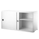 String System Cabinet Sliding Doors in White Lacquered — packshot, detail