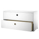 String System Chest of Drawers in White Lacquered — packshot, detail, open