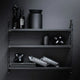 String Pocket Shelving in Black Stained Ash/Black — lifestyle