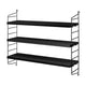 String Pocket Shelving in Black Stained Ash/Black — packshot