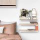 String Pocket Shelving in Ash/White — lifestyle, bedroom
