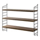 String Pocket Shelving in Walnut/Black — packshot