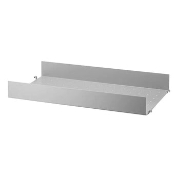 String System Metal Shelf High Edge L58cm Grey