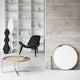 Carl Hansen CH417 Tray Table in Oak — lifestyle, with CH07 lounge chair