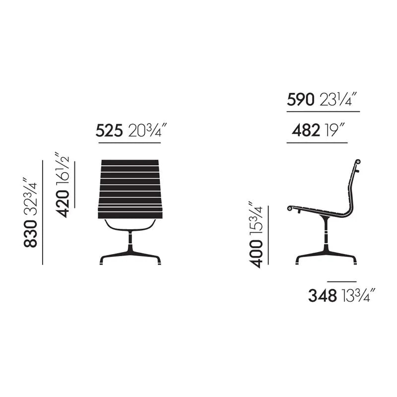 Vitra Eames EA 105 Aluminium Group Chair Innes