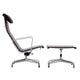 Vitra Eames EA 125 Aluminium Group Stool, with Vitra Eames EA 124 Aluminium Group Chair — packshot, detail