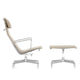 Vitra Eames EA 125 Aluminium Group Stool, with Vitra Eames EA 124 Aluminium Group Chair — packshot, detail