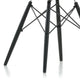 Vitra Eames Plastic Armchair RE DAW — packshot, detail, Black Maple base