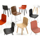 Vitra HAL Ply Wood Chair — packshot, with HAL family
