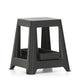 Vitra Chap Tray in Deep Black RE — studio, with Chap Stool