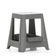Vitra Chap Tray in Dark Grey RE — studio, with Chap Stool