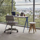 Vitra Compas Direction Desk — lifestyle, with Vitra Fauteuil Direction Pivotant and Lampe de Bureau