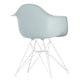 Vitra Eames Plastic Armchair RE DAR in 23 Ice Grey RE / White Powder Coated — packshot, detail