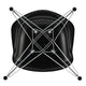 Vitra Eames Plastic Armchair RE DAR in 12 Deep Black RE / Chrome — packshot, detail