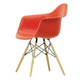 Vitra Eames Plastic Armchair RE DAW in 03 Poppy Red RE / Golden Maple — packshot