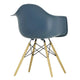 Vitra Eames Plastic Armchair RE DAW in 83 Sea Blue RE / Honey-Toned Ash — packshot, detail