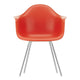 Vitra Eames Plastic Armchair RE DAX in 03 Poppy Red RE / Chrome — packshot, detail