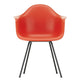 Vitra Eames Plastic Armchair RE DAX in 03 Poppy Red RE / Basic Dark Powder Coated — packshot, detail