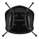 Vitra Eames Plastic Armchair RE DAX in 12 Deep Black RE / Basic Dark Powder Coated — packshot, detail