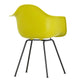 Vitra Eames Plastic Armchair RE DAX in 34 Mustard RE / Basic Dark Powder Coated — packshot, detail