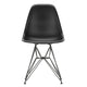Vitra Eames Plastic Side Chair RE DSR in 12 Deep Black RE / Basic Dark Powder Coated — packshot, detail
