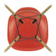 Vitra Eames Plastic Side Chair RE DSW in 03 Poppy Red RE / Honey-Toned Ash — packshot, detail