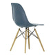 Vitra Eames Plastic Side Chair RE DSW in 83 Sea Blue RE / Honey-Toned Ash — packshot, detail