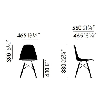 Vitra Eames DSW Dining Chair Seat Upholstery Ex-Display