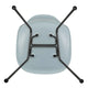 Vitra Eames Plastic Side Chair RE DSX in 23 Ice Grey RE / Basic Dark Powder Coated — packshot, detail
