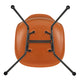 Vitra Eames Plastic Side Chair RE DSX in 43 Rusty Orange RE / Basic Dark Powder Coated — packshot, detail