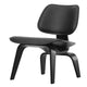 Vitra Eames Plywood Group LCW Leather Lounge Chair in Black Ash — packshot