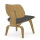 Vitra Eames Plywood Group LCW Leather Lounge Chair in Natural Ash — packshot, detail