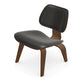 Vitra Eames Plywood Group LCW Leather Lounge Chair in Black Pigmented Walnut — packshot