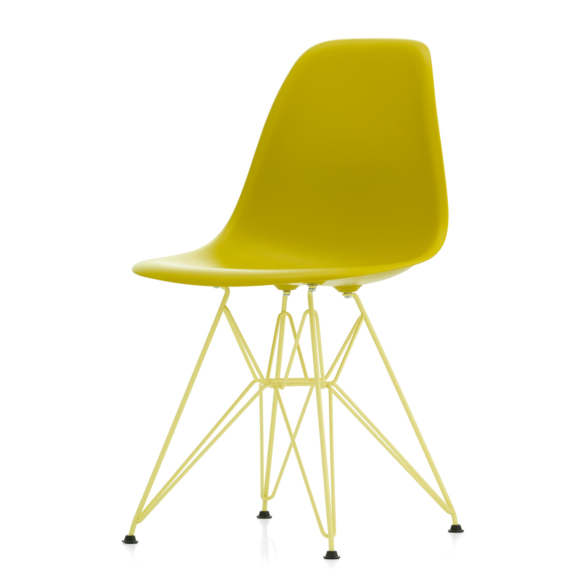 Vitra Eames Plastic Side Chair RE DSR Colours in Mustard RE / Citron — packshot